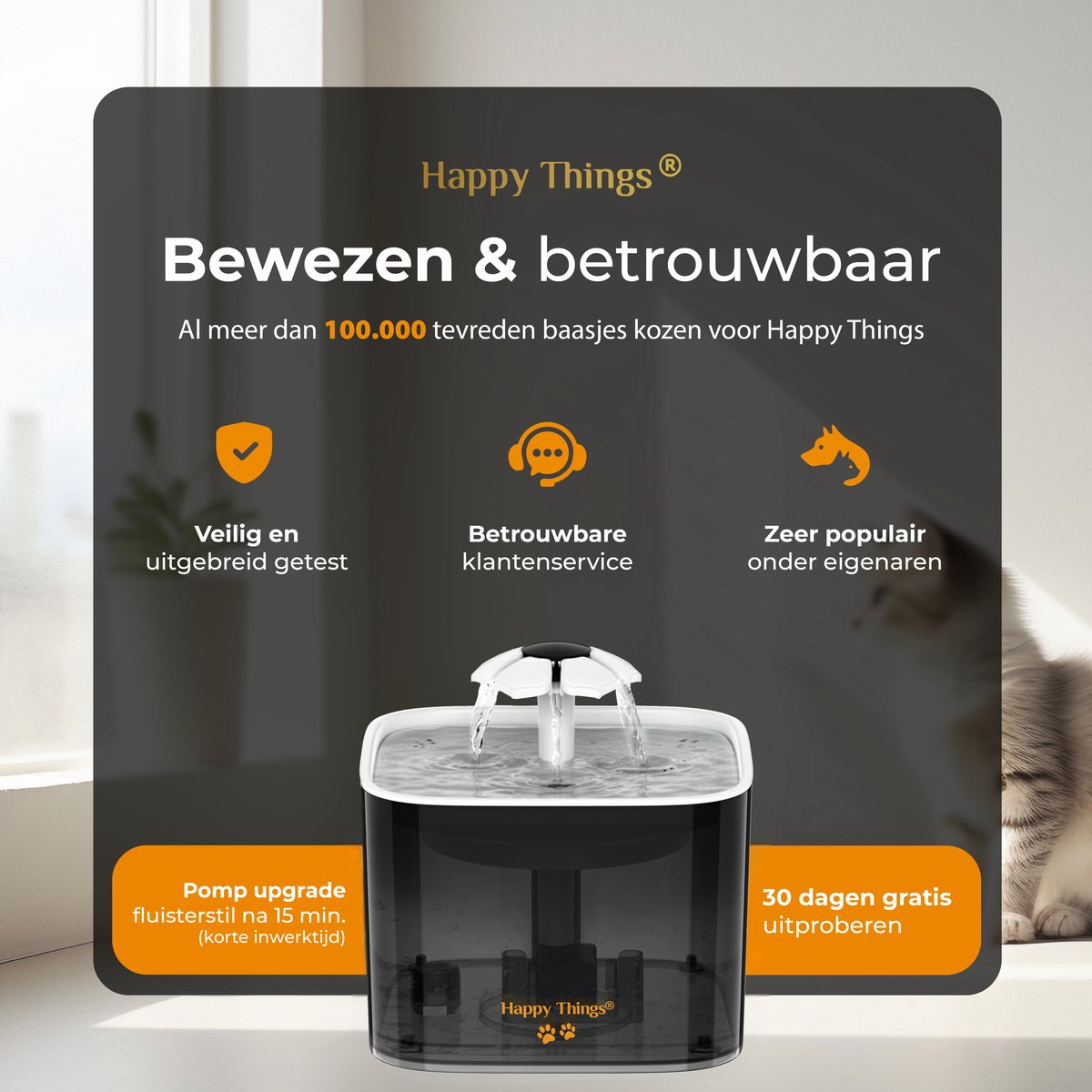 Happy Things Drinkfontein Hond en Kat - Incl 10 Filters thumbnail 4