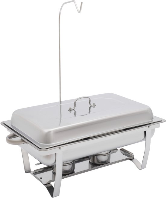 Rvs Chafer Met Deksel Roll Top Chafing Schotel Voedselwarmer Kit Voor Partijen Buffetten Banketten Diners — afbeelding 2