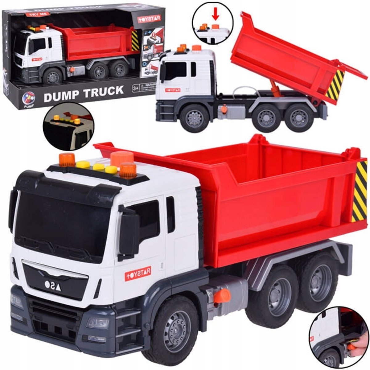 Bouwvrachtwagen Kiepwagen met Licht & Geluid - 29cm