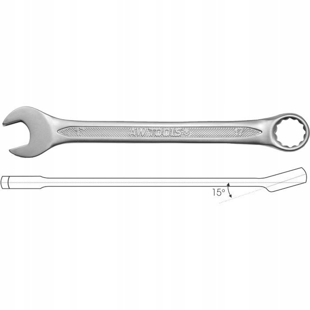 AW-Tools Ring- en Dopsleutel 17mm - 210mm CrV Staal