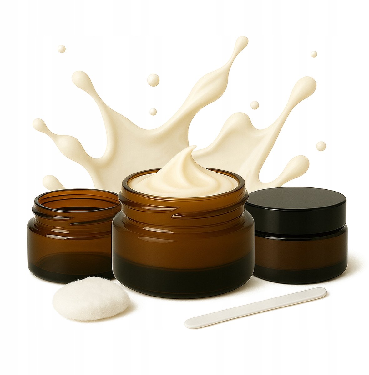 20x Bruine Glazen Potjes 20g/20ml voor Crème met UV Bescherming