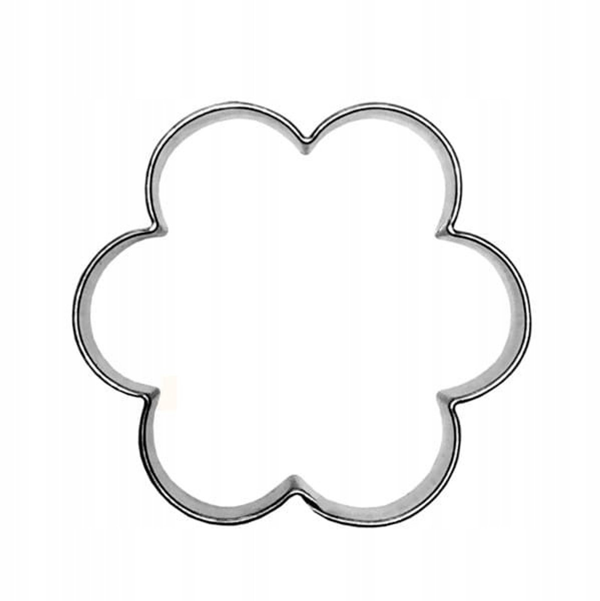 RVS bloemvorm koekjesuitsteker 3,8 cm - 6 bloemblaadjes