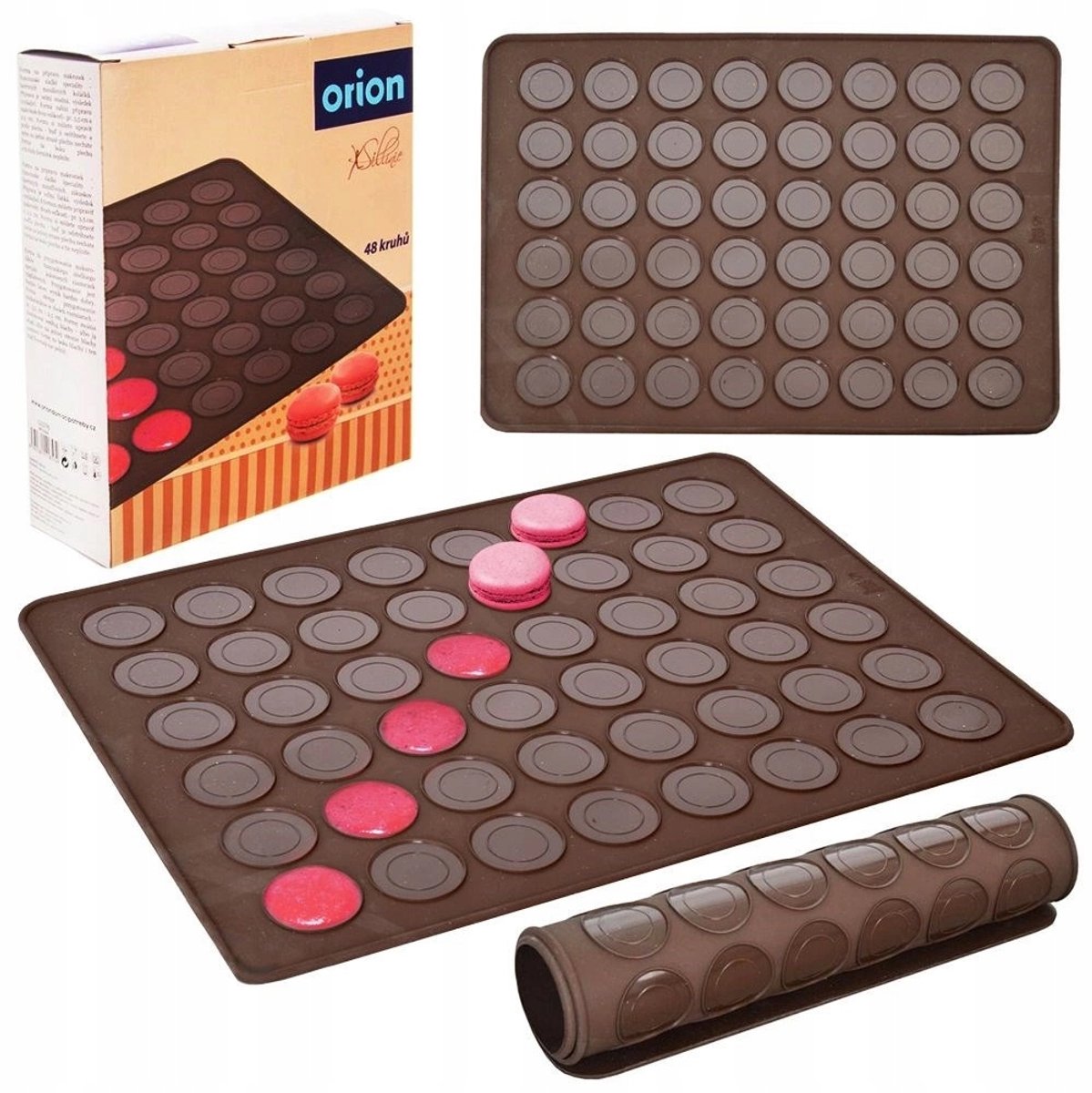 Siliconen Macaron Mat 39,5x29,5cm - 48 Makronen