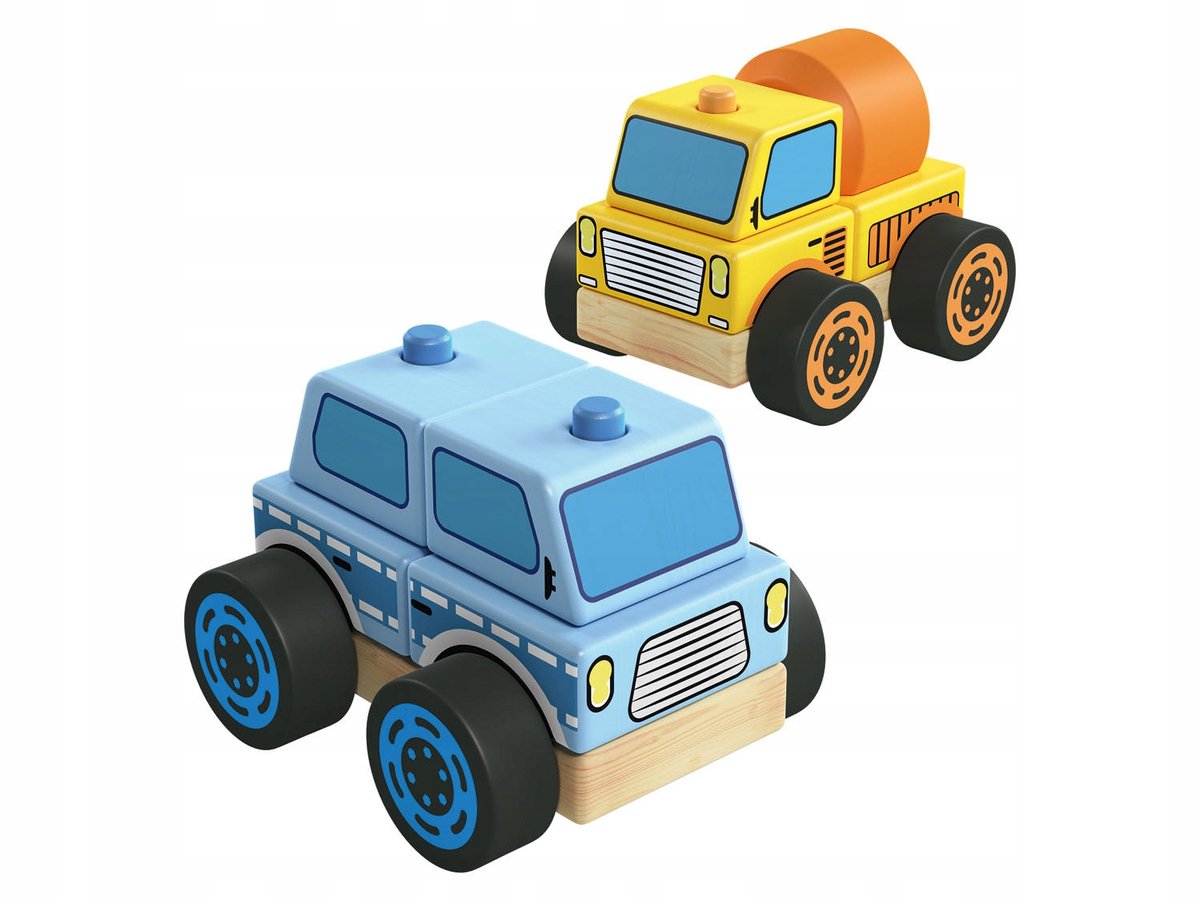 Playtive Houten Voertuigjes Set - 2 Stuks, 12 Maanden+