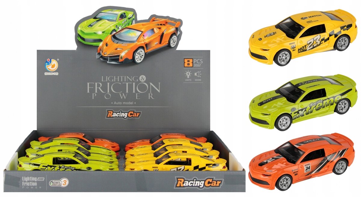 Mega Creative Raceauto Mix met Geluid en Licht, 3 Jaar+