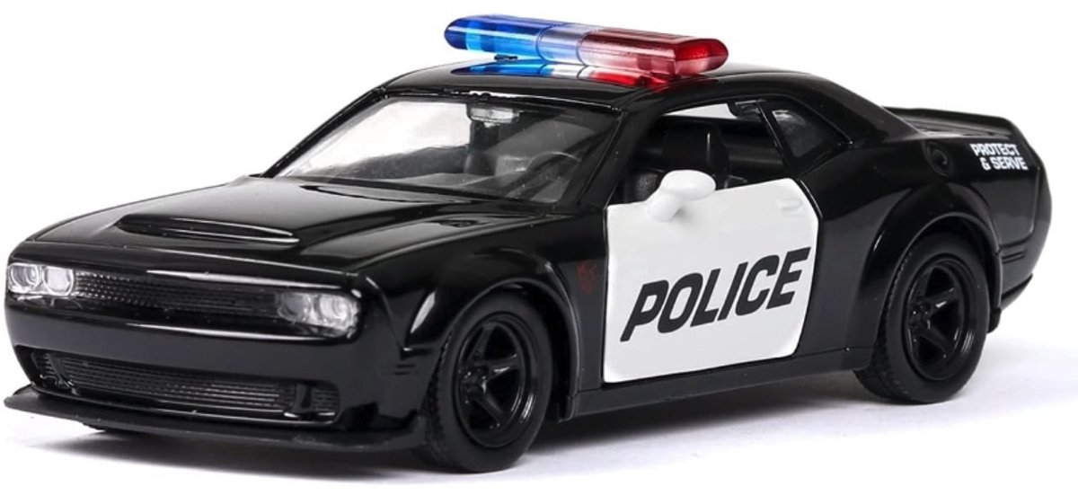 Metaal Politieauto Speelgoed Dodge - Noodrem & Open Deuren