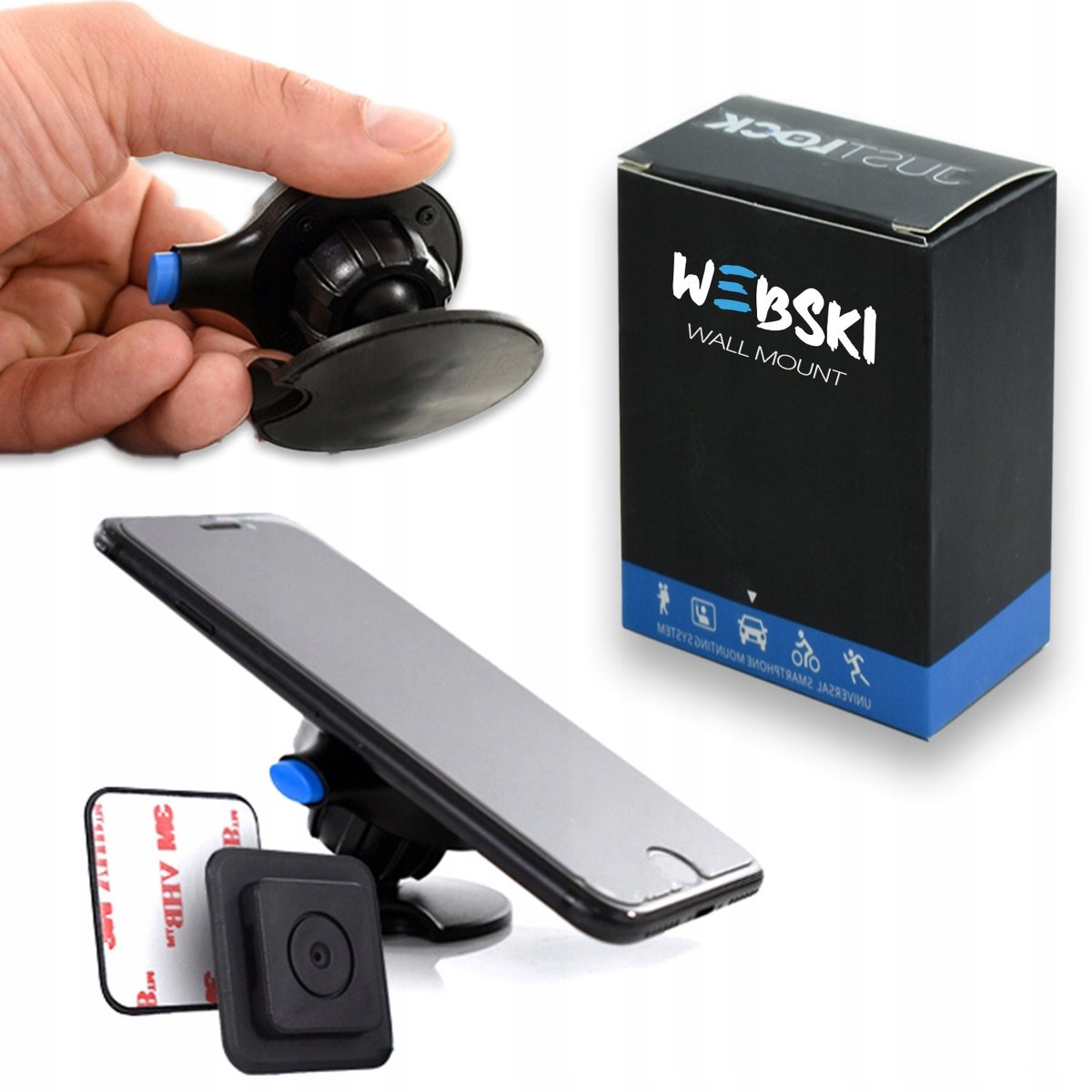 JustLOCK Muurhouder Telefoon Tablet Bureau - Eenvoudige Montage
