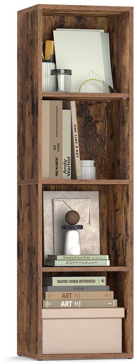 Boekenkast – 4 niveaus – Open opbergplank