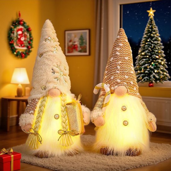 30 Lichtgevende Mini Kerstfiguren Set - Galmpje in het Donker
