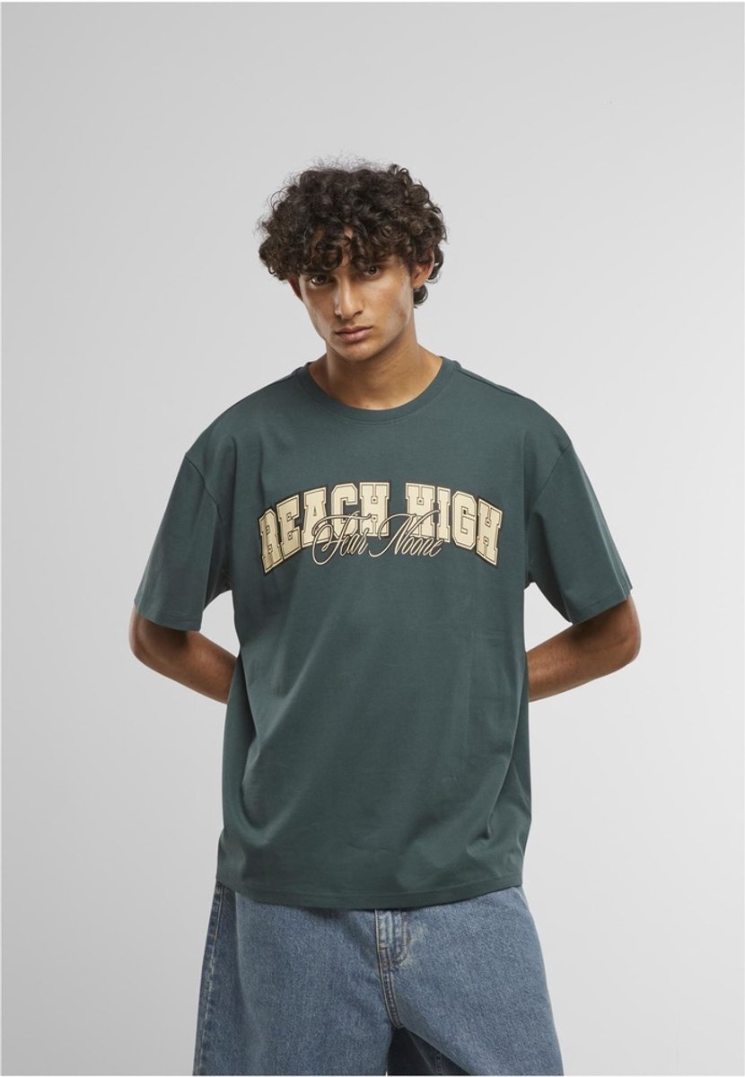 Mister Tee Reach High Fear None Oversize Heren Tshirt M Donkergroen