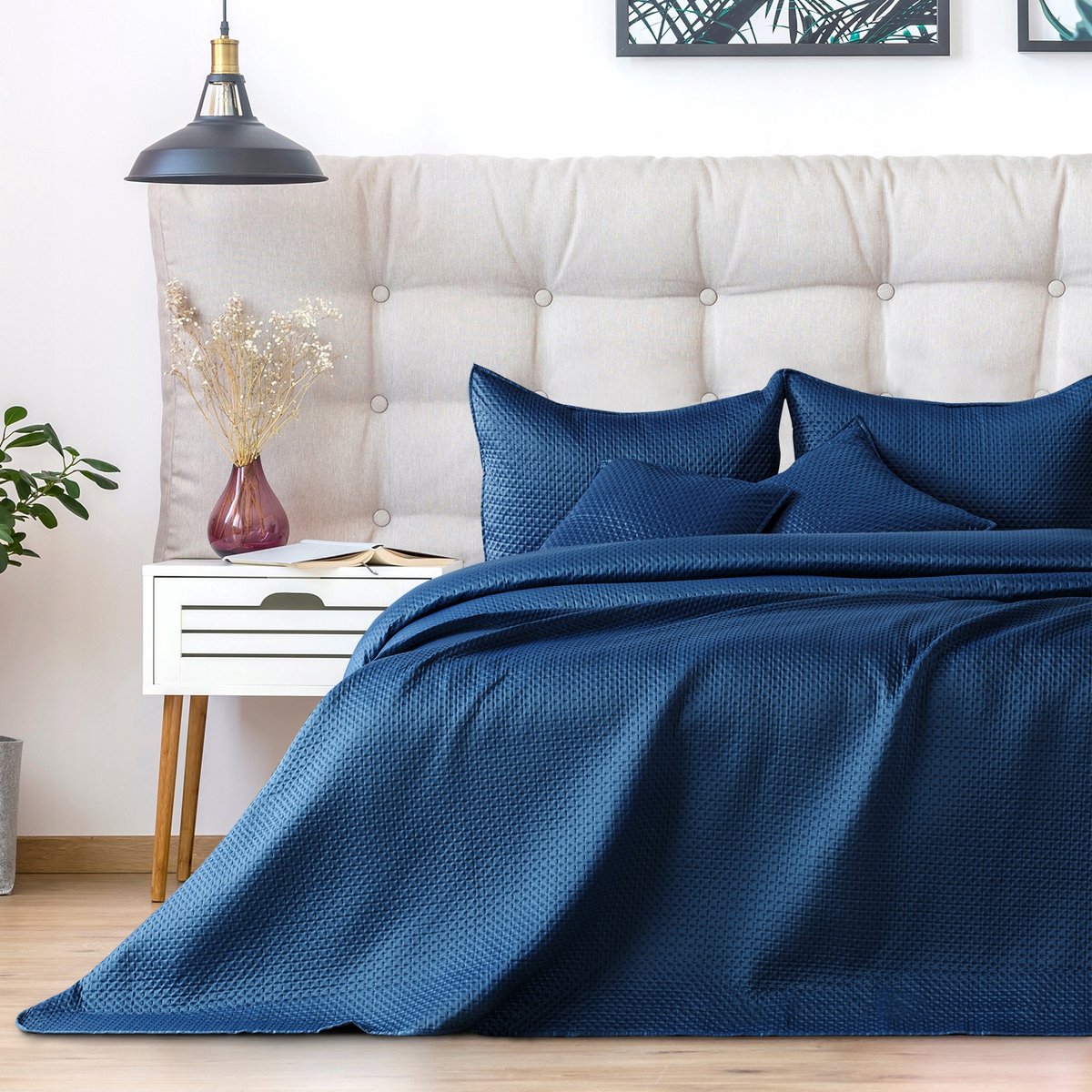 Blauwe Gewatteerde Plaid 170x210cm voor Bank en Bed