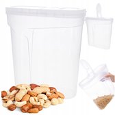 L LONGANCHANG Voorraaddozen luchtdicht 8-delige set, opbergdoos met deksel van plastic, voorraaddoos voor keuken, opslag en organisatie voor meel ,suiker,muesli,Pasta,cornflakes, Vaatwasserbestendig