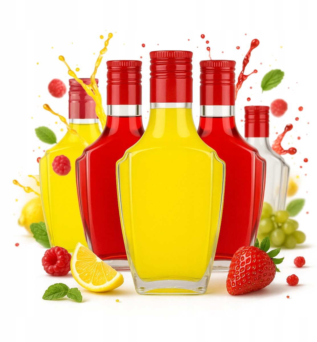 5x Nobel glazen flessen 250 ml met DOP - perfect voor drankjes en geschenken