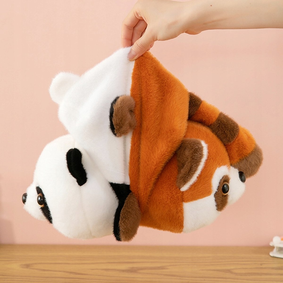 Dubbele Panda Knuffel met Dekentje - 50cm
