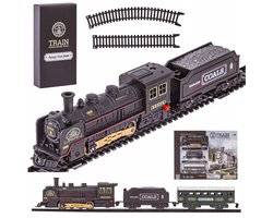 Elektrische Stoomlocomotief met 2 Wagons - Licht & Geluid