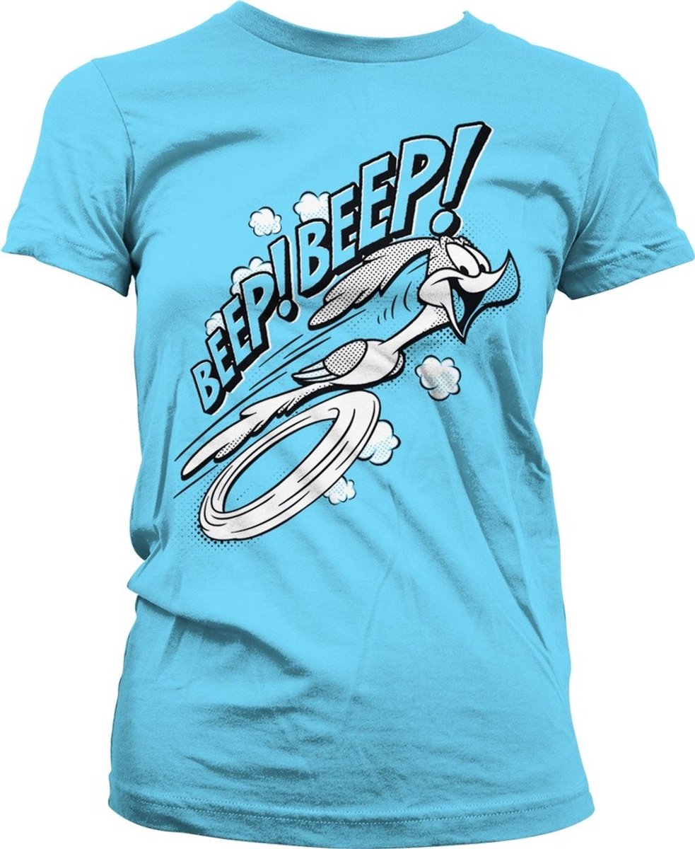 Looney Tunes BEEP BEEP Girly Tee Damen T-Shirt Skyblue-XL