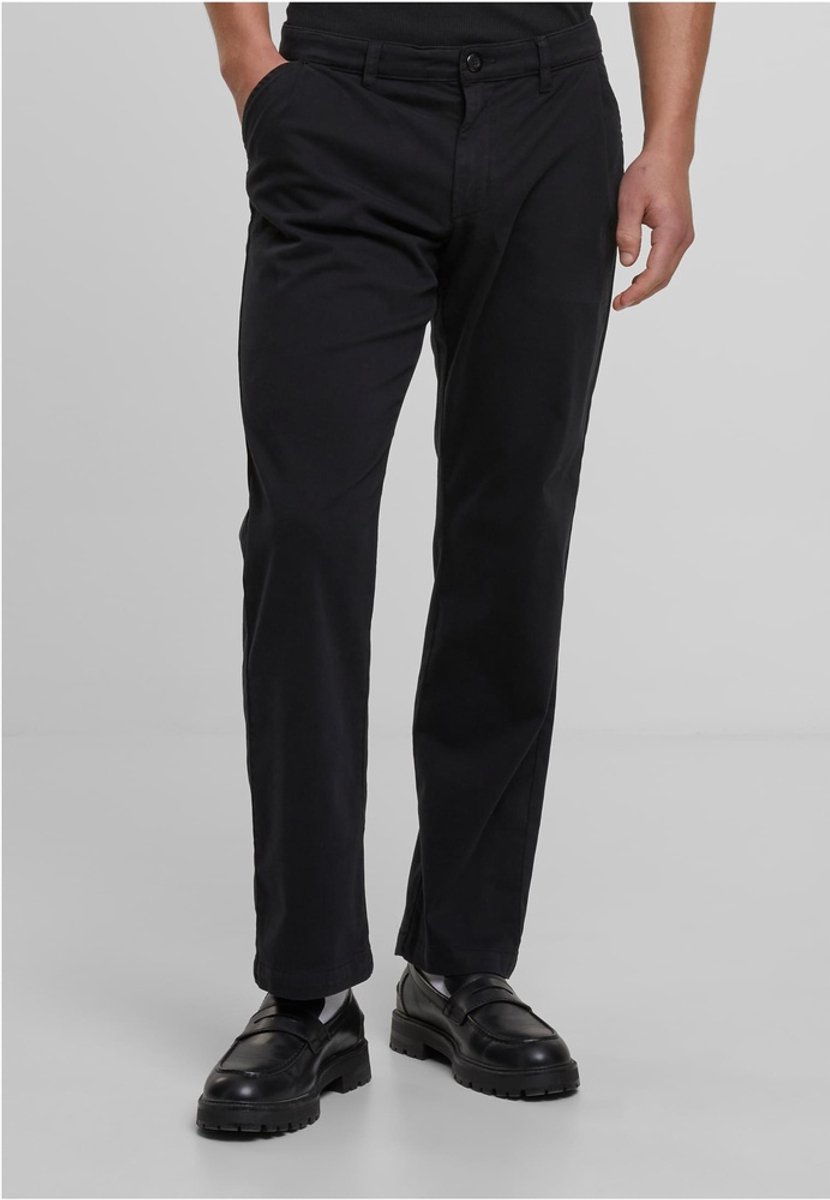 Urban Classics Pleated Twill Broek rechte pijpen Taille 34 inch Zwart