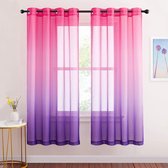 Rideau Occultant étoiles ELEOPTION - 134x160cm Violet - Pour Chambre D'enfant, Salon Ou Chambre - Isolant Et Décoratif