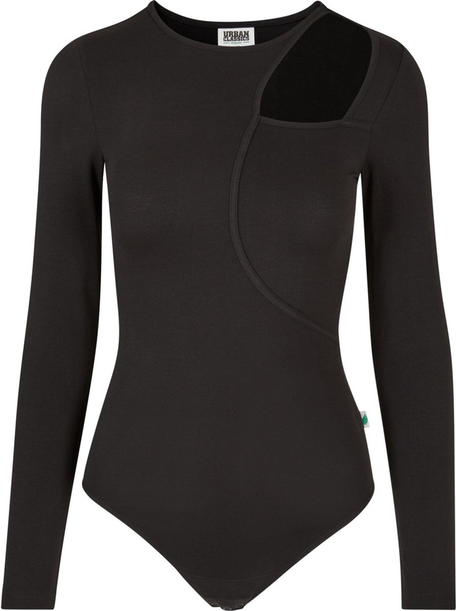 Urban Classics Organic Cut Out Longsleeve Bodysuit 5XL Zwart