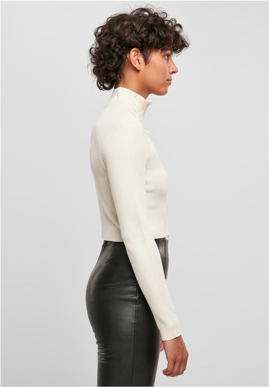 Urban Classics Cardigan -4XL- Cropped Rib Knit Zip Ivoire