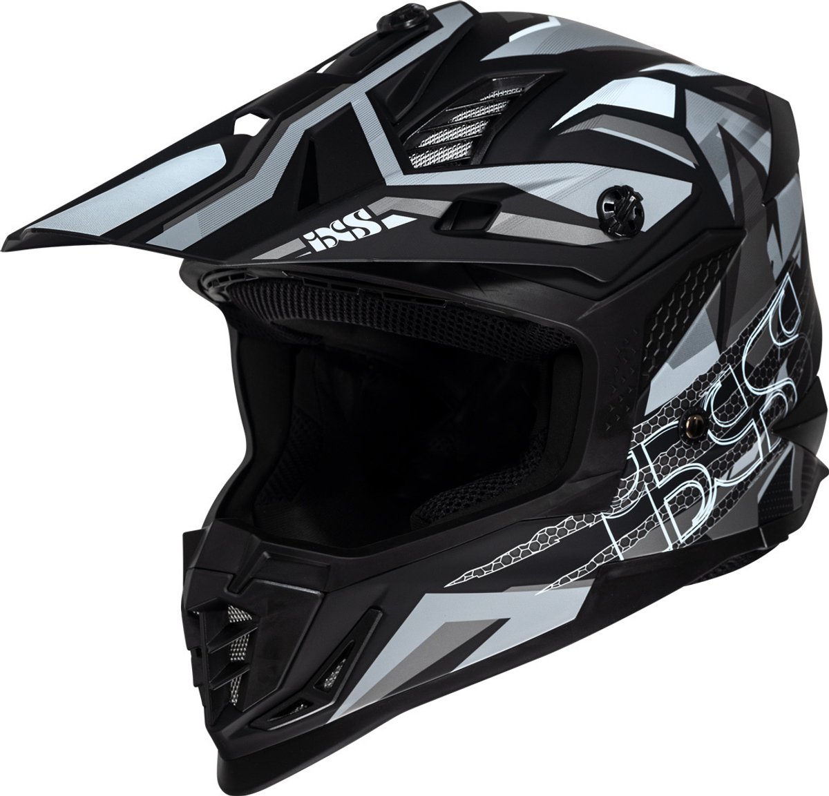 IXS iXS363 2.0 Zwart Grijs Wit Crosshelm - Helm
