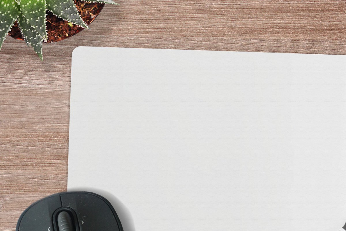 Muismat XXL 120x80 cm - Bureau onderlegger - Bureau mat Basketbal - Wit - Schaduw - Lijnen - Bureaumat - Gaming mousepad xl - Bureaulegger groot - Computer deskmat