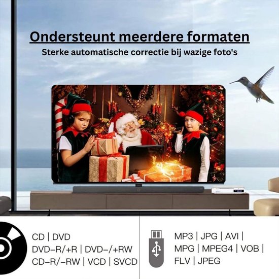 Draagbare DVD Speler met Scherm - DVD Speler met HDMI Input - voor Laptop van NbyMe — afbeelding 4