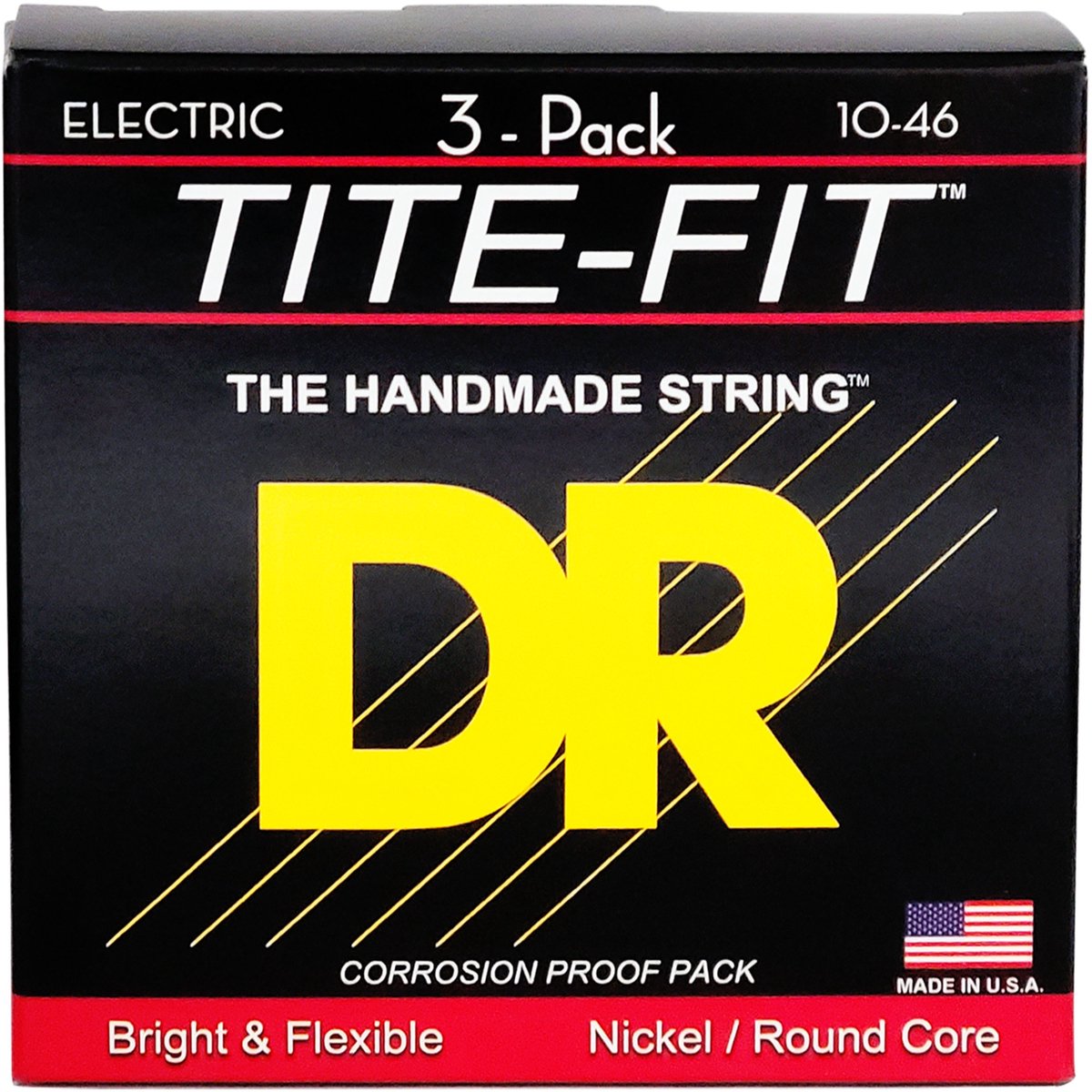 DR MT-10-3PK 10-46 Tite Fit 3 Pack - Elektrische gitaarsnaren
