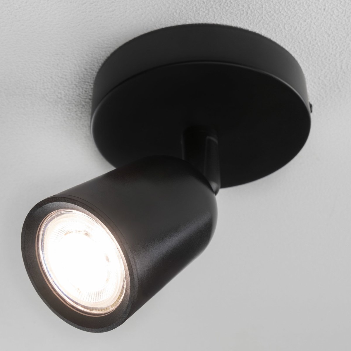 Plafondarmatuur - zwart - 1 x GU10 - kantelbaar - exclusief lichtbron