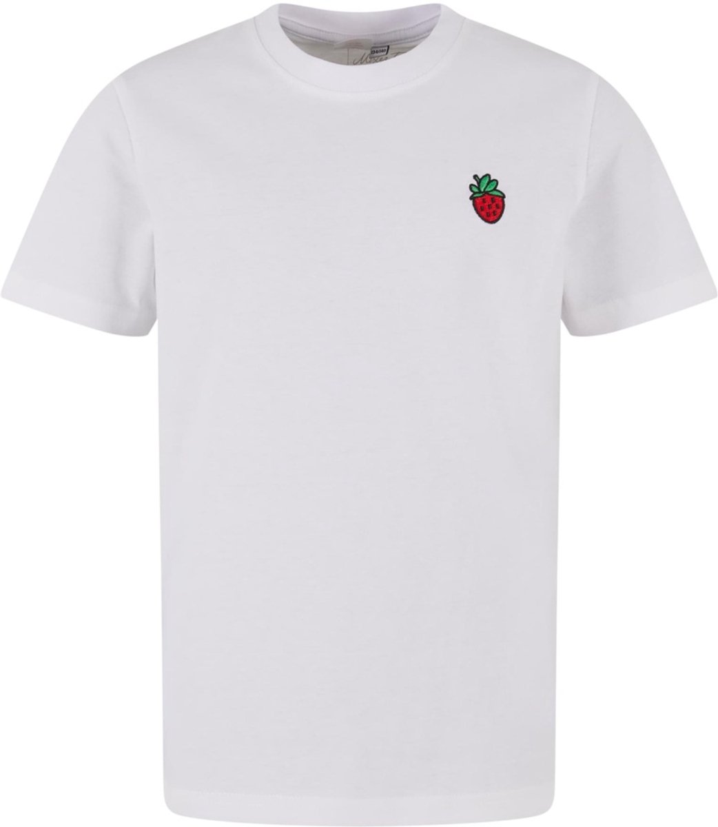 Mister Tee Strawberry Love EMB Kinder Tshirt Kids 158/164 Wit