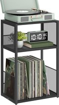 Vinyl Platenstandaard 3 Laags met Opslag voor Platenspeler - Industriële Tafel voor... | bol