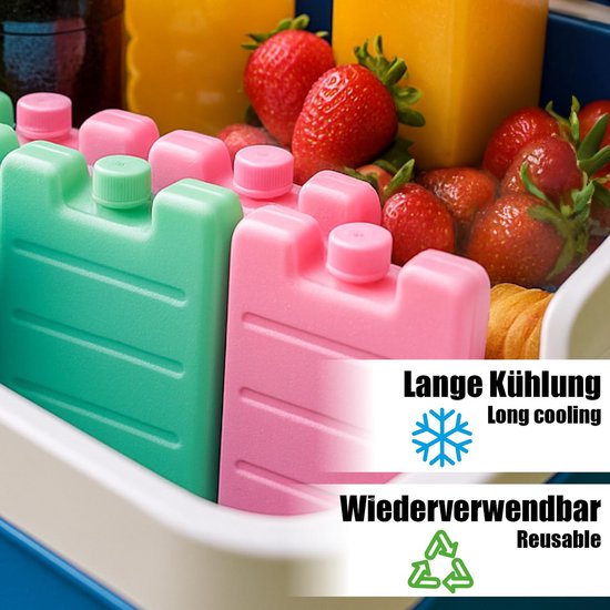 Magic Gel Lunchbox Koelelementen Set Van 5 - Icepack Voor De Koeltas 19 X 16 Cm Koelbox Coolpack Set Herbruikbaar Ice Pack Voor Lunchtas