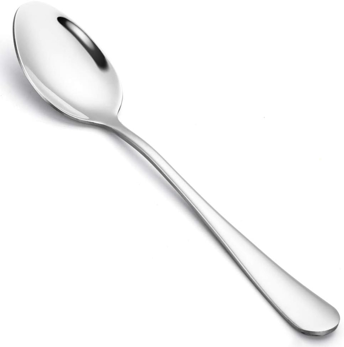 Cuhostki 12Pcs Stainless Steel Reusable Durable Spoon 16.5cm