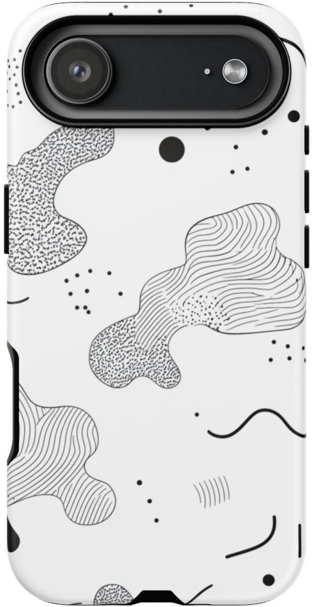 Minimalistisch Zwart-Wit Abstract Patroon – Telefoonhoesje Geschikt voor iPhone 17 Air