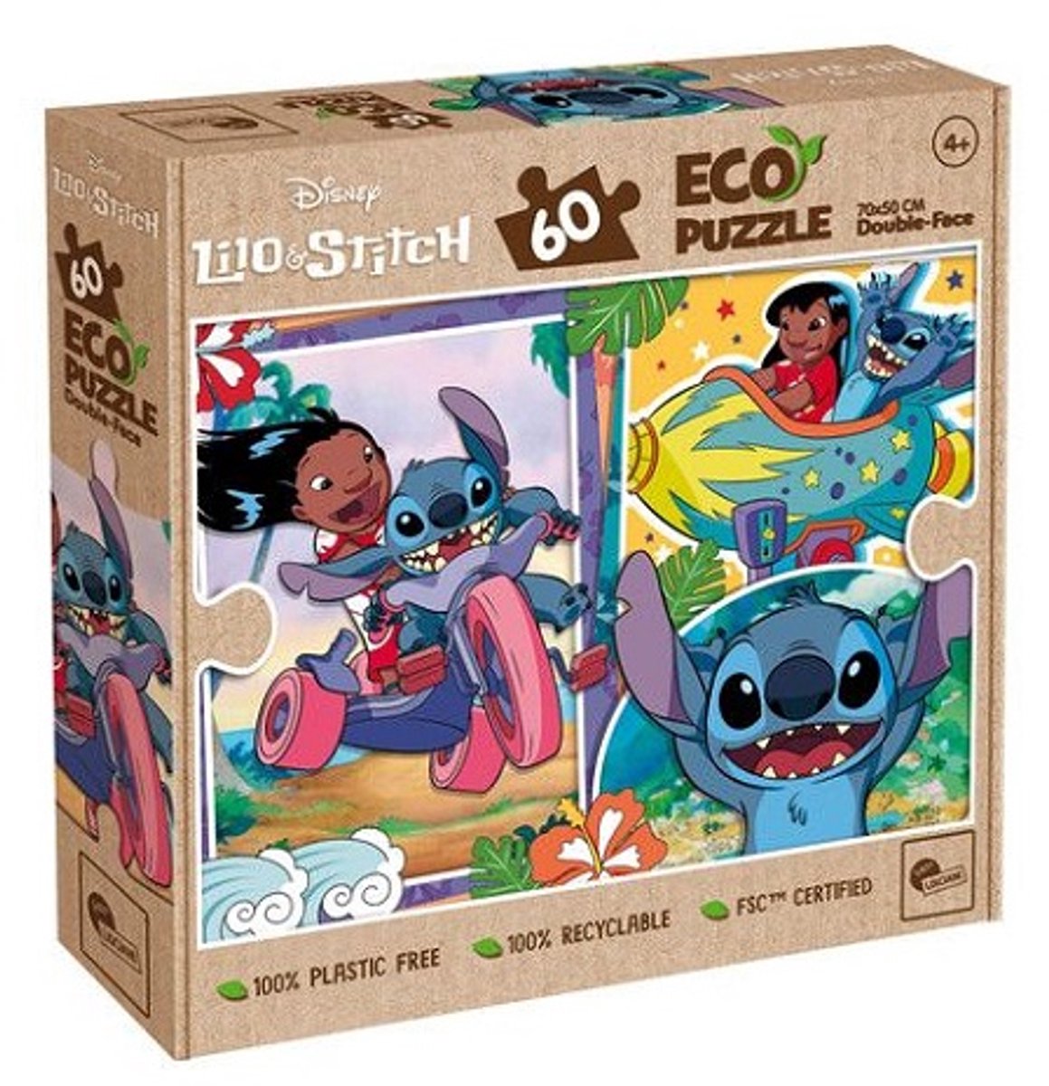 Lisciani - Stitch - disney eco puzzel - 60 stukjes