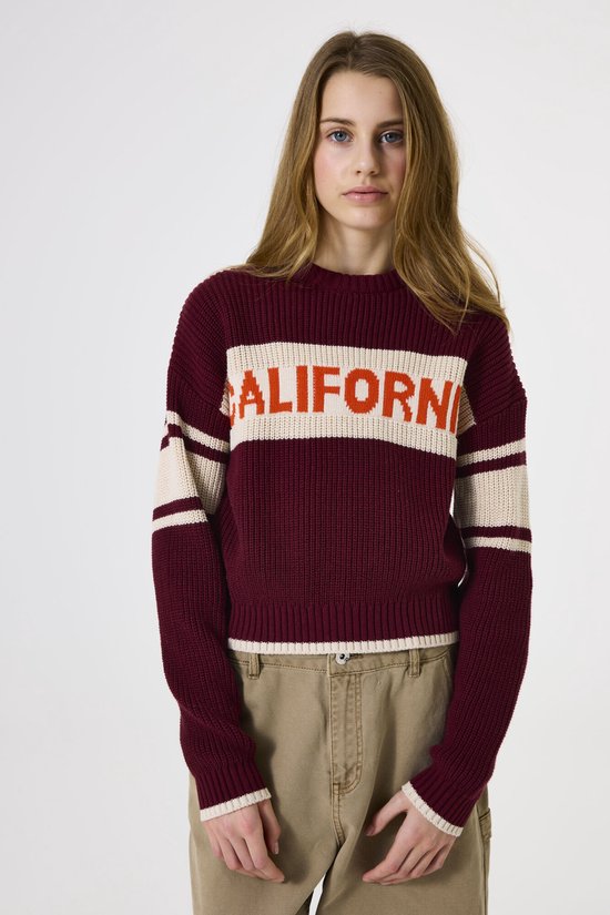 Pull imprimé texte GARCIA Filles rouge à manches longues