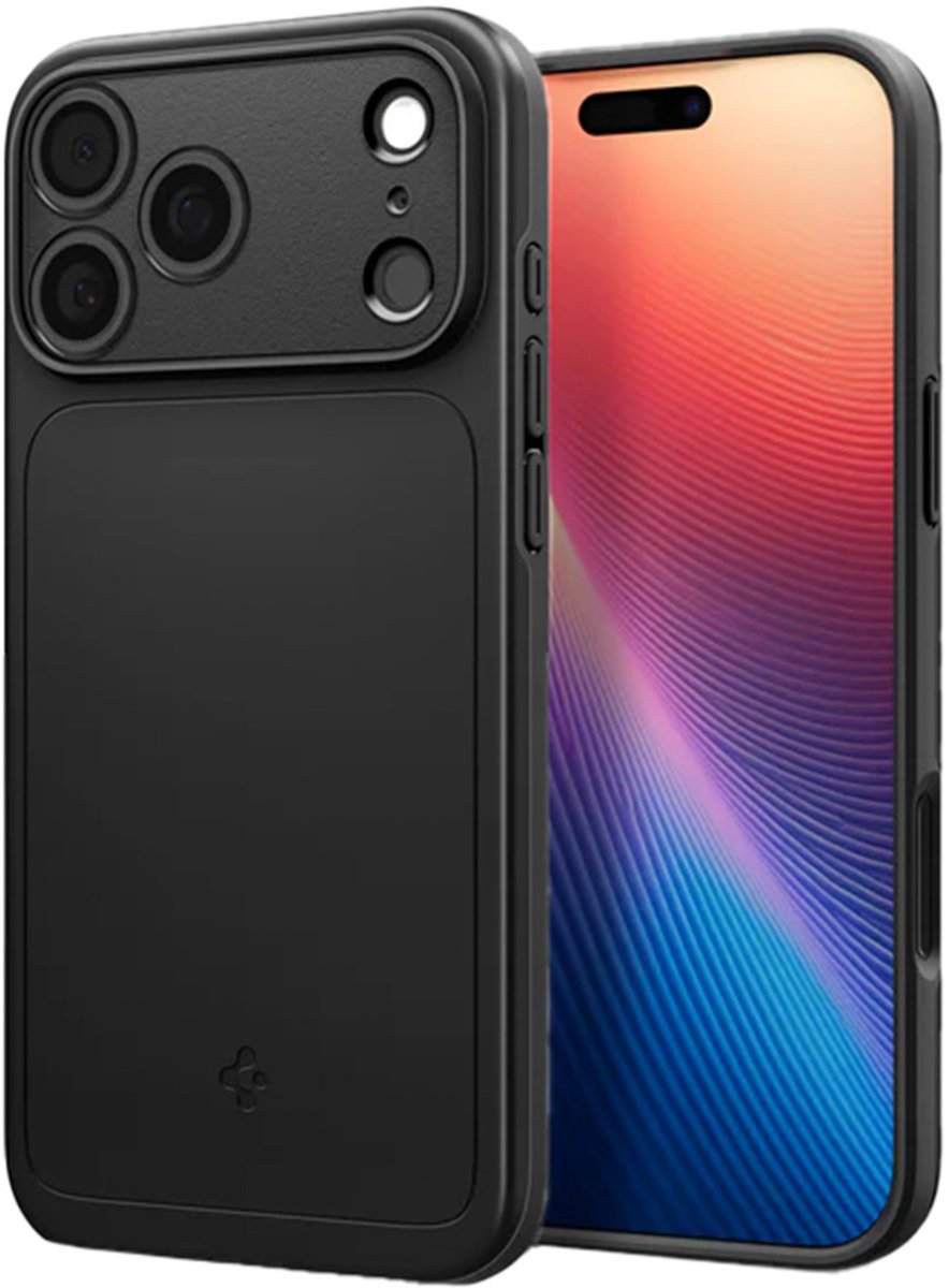 Spigen Thin Fit Mag backcover geschikt voor iPhone 17 Pro – Zwart – MagSafe compatibel