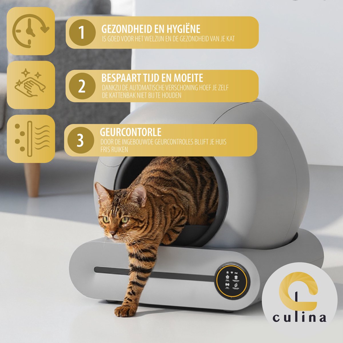 Culina Nova 2 - Zelfreinigende Kattenbak thumbnail 8