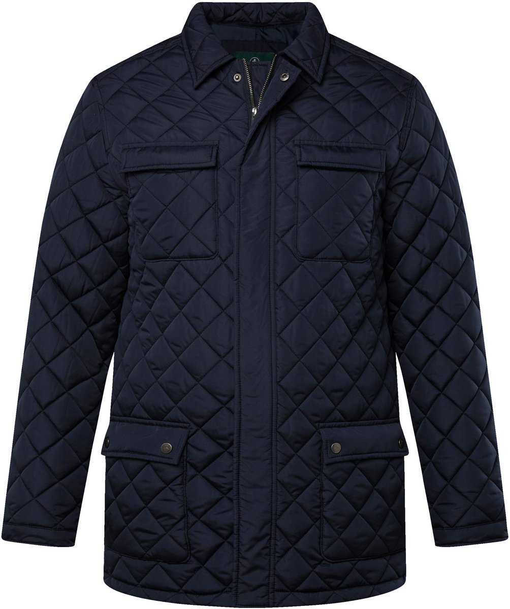 Boston Park - Heren - Gewatteerde jas overhemdkraag - Navy blauw - Maat 3XL