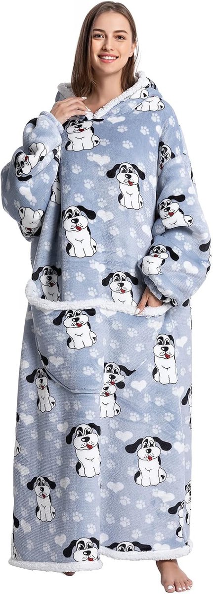 Comfortabele Oversized Deken Hoodie voor Volwassenen - Pluizige Sherpa Fleece