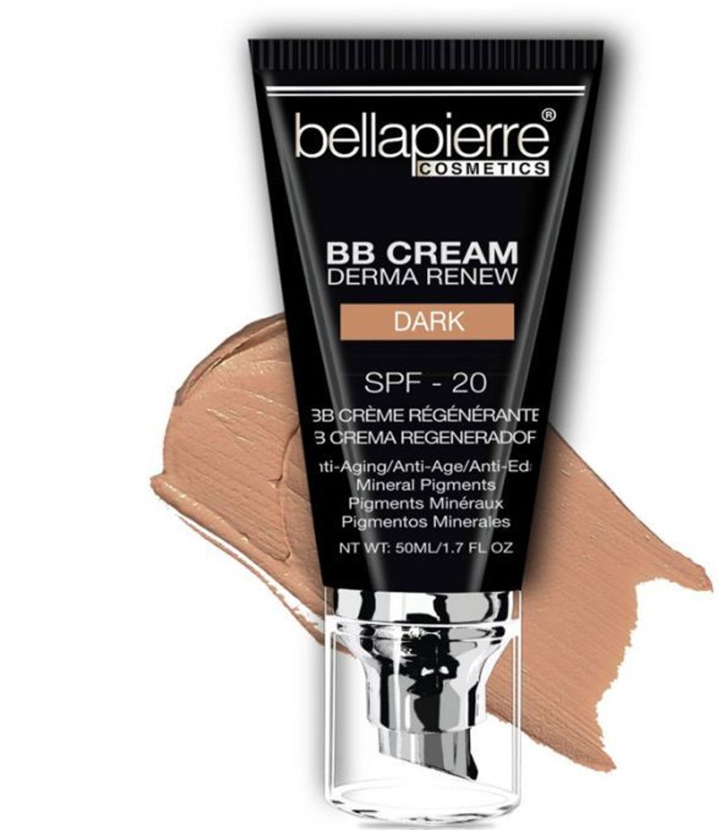 BellaPierre | BB Cream Derma Renew | SPF 20 | 40 ML | Anti-Aging foundation | Minerale Make-Up | Dark