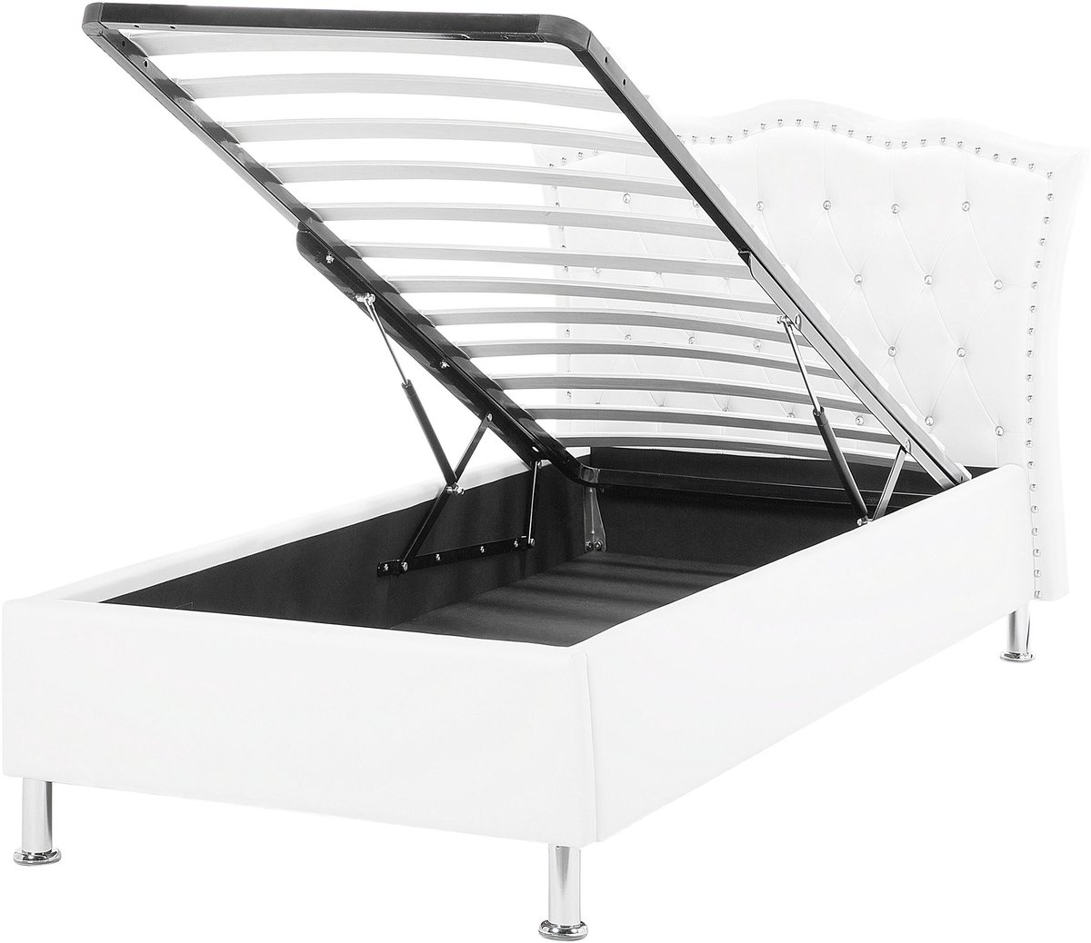 Beliani METZ - Kinderbed - Wit - 90 x 200 cm - Kunstleer