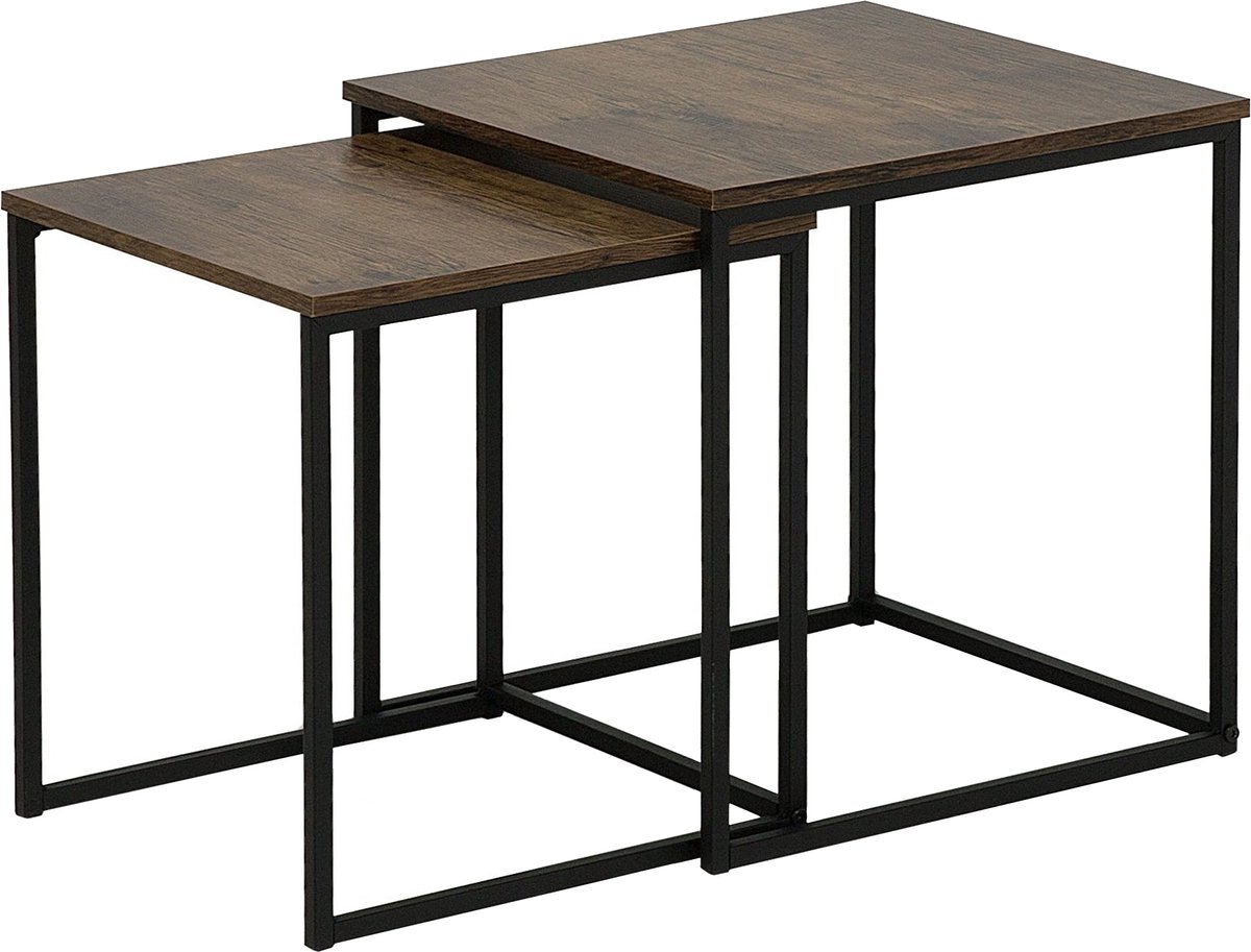 DENNY - Bijzettafel - Zwart - MDF