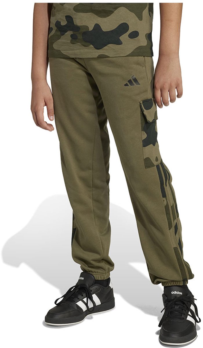 Adidas Seasonal Essentials Camo French Terry Cargo Joggers 15-16 Years Kinderen Zwart