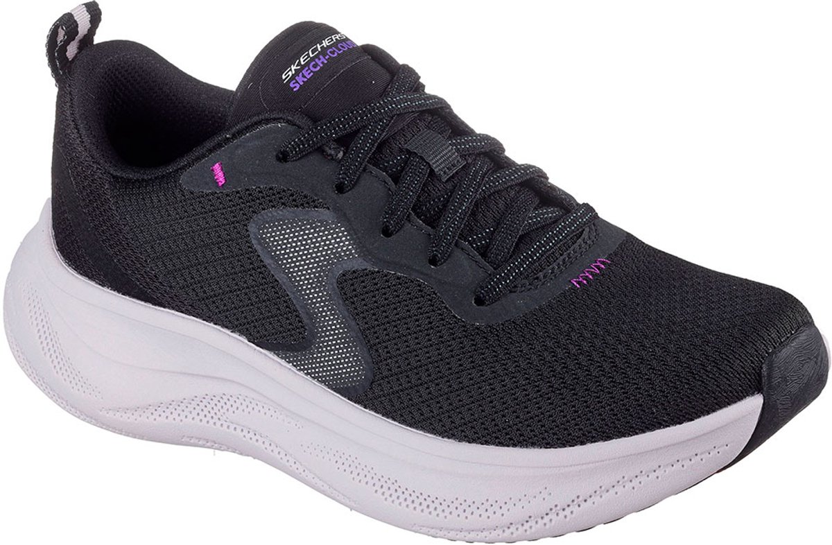 Skechers Skech Cloude Black Mesh / Synthetic / Lavender Trim