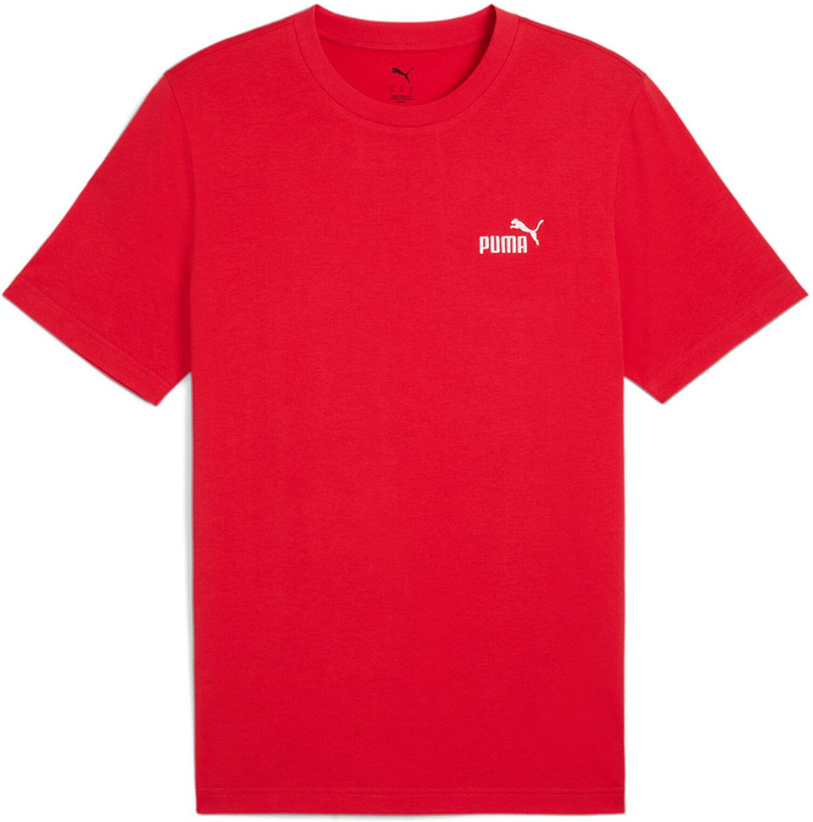 Puma Ess Small No. 1 Logo T-shirt Met Korte Mouwen Man Vrouw Rood