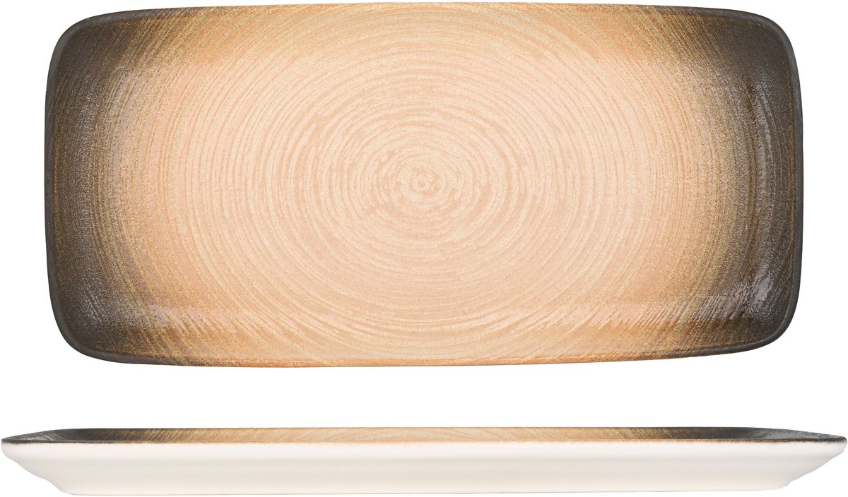 ID Fine Serveerschaal - Canyon - Porselein - 30x11 cm - set van 2