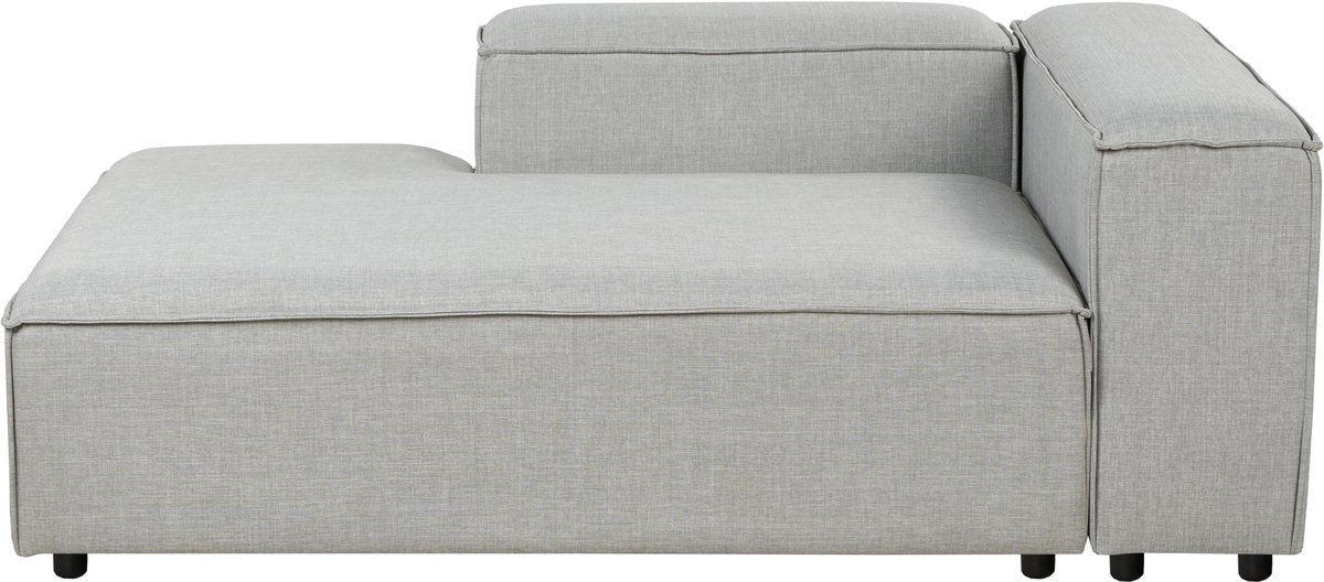 Beliani ARDAL - Chaise longue - Lichtgrijs - Rechtszijdig - Polyester