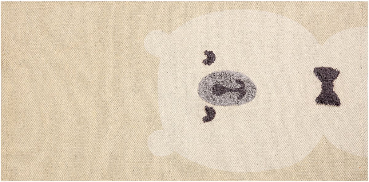 SIMAU - Vloerkleed - Beige - Katoen