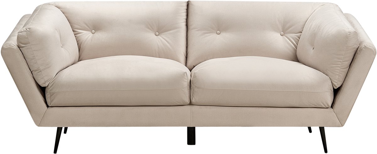 LENVIK - Driezitsbank - Beige - Fluweel
